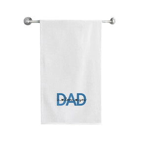 BYFT Embroidered For You Personalised Cotton Towel - Dad I Love You Design High Quality Embroidery Perfect For Gifting