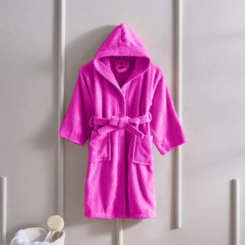 BYFT Daffodil 06 Year Kids Hooded Bathrobe Luxury Cotton Soft, Absorbent, Quick-Dry