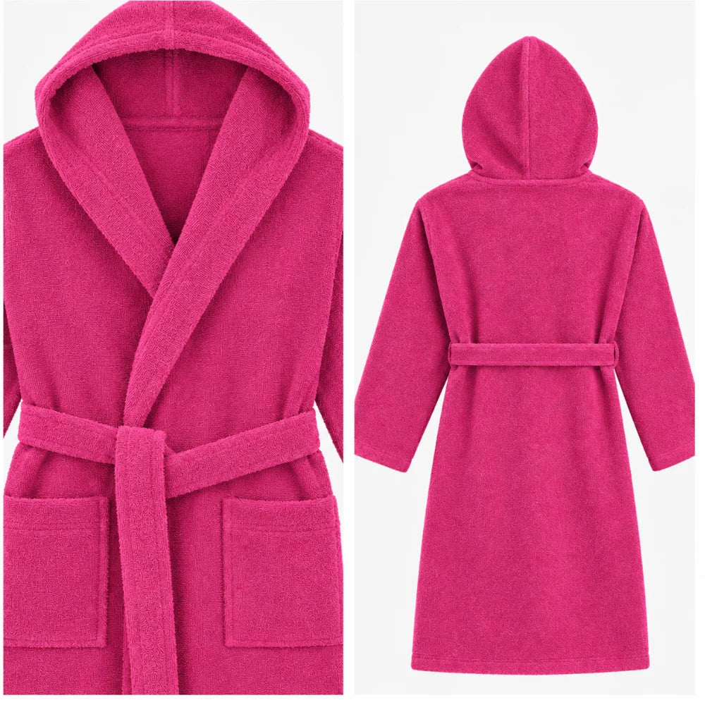 BYFT Daffodil Kids Hooded Bathrobe Luxury Cotton Soft, Absorbent, Quick-Dry