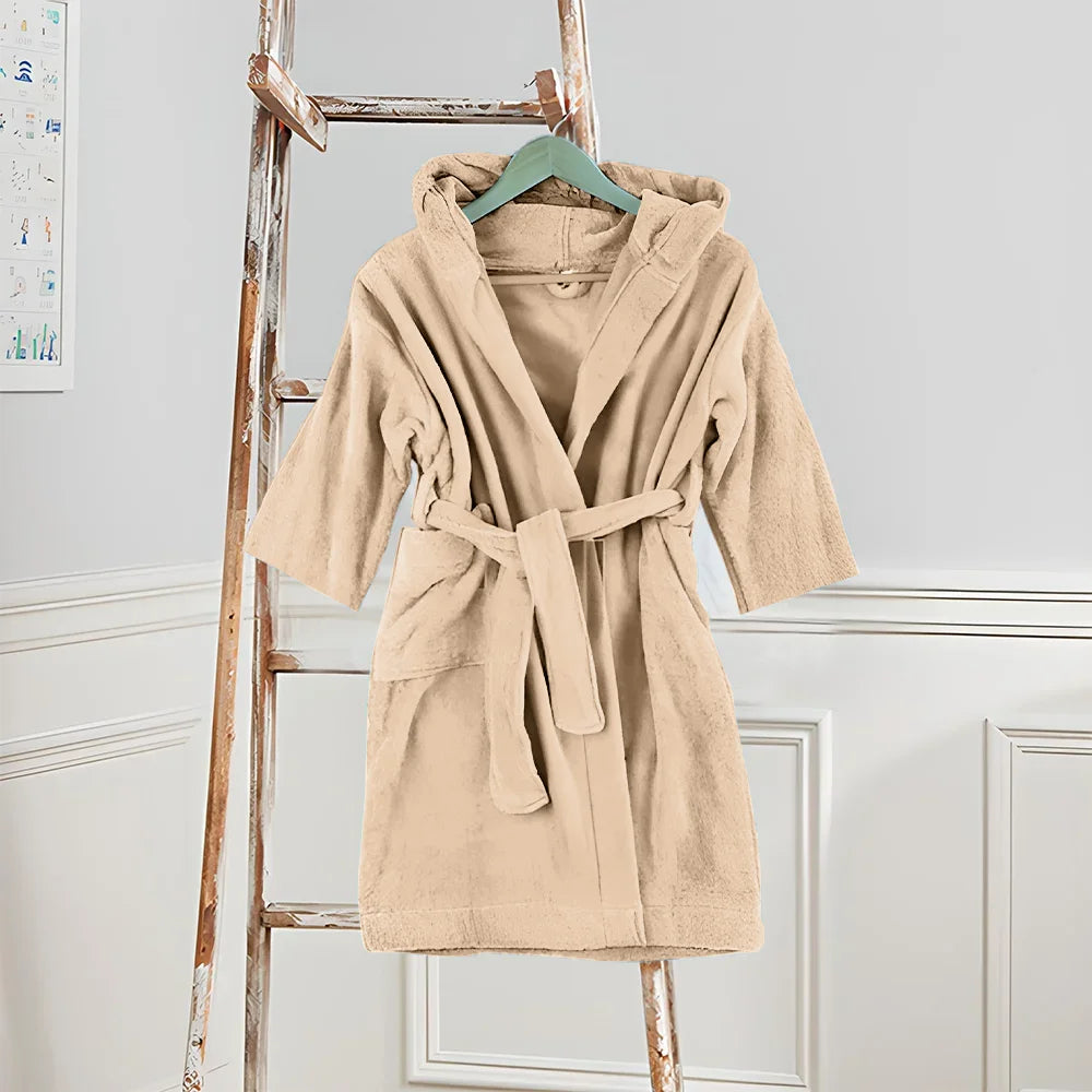 BYFT Daffodil 06 Year Kids Hooded Bathrobe Luxury Cotton Soft, Absorbent, Quick-Dry