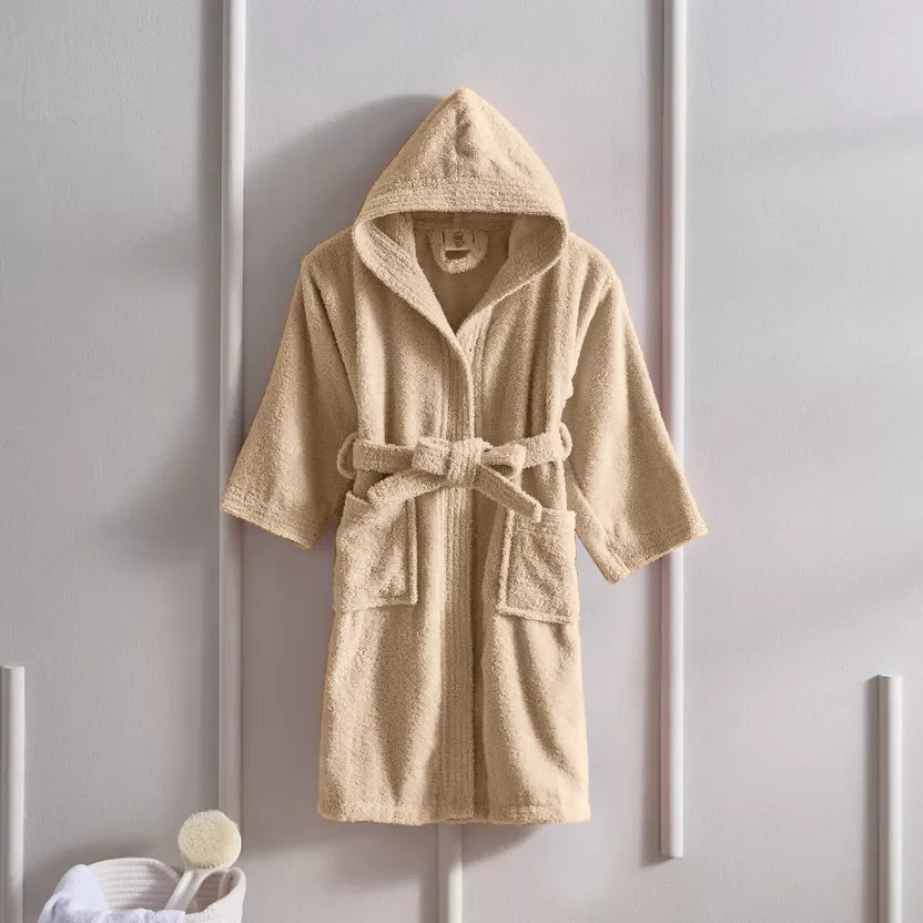 BYFT Daffodil 06 Year Kids Hooded Bathrobe Luxury Cotton Soft, Absorbent, Quick-Dry