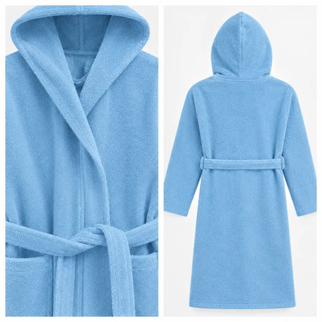 BYFT Daffodil Kids Hooded Bathrobe Luxury Cotton Soft, Absorbent, Quick-Dry