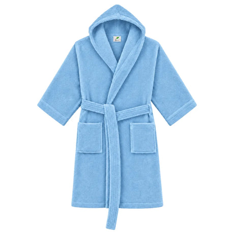 BYFT Daffodil Kids Hooded Bathrobe Luxury Cotton Soft, Absorbent, Quick-Dry