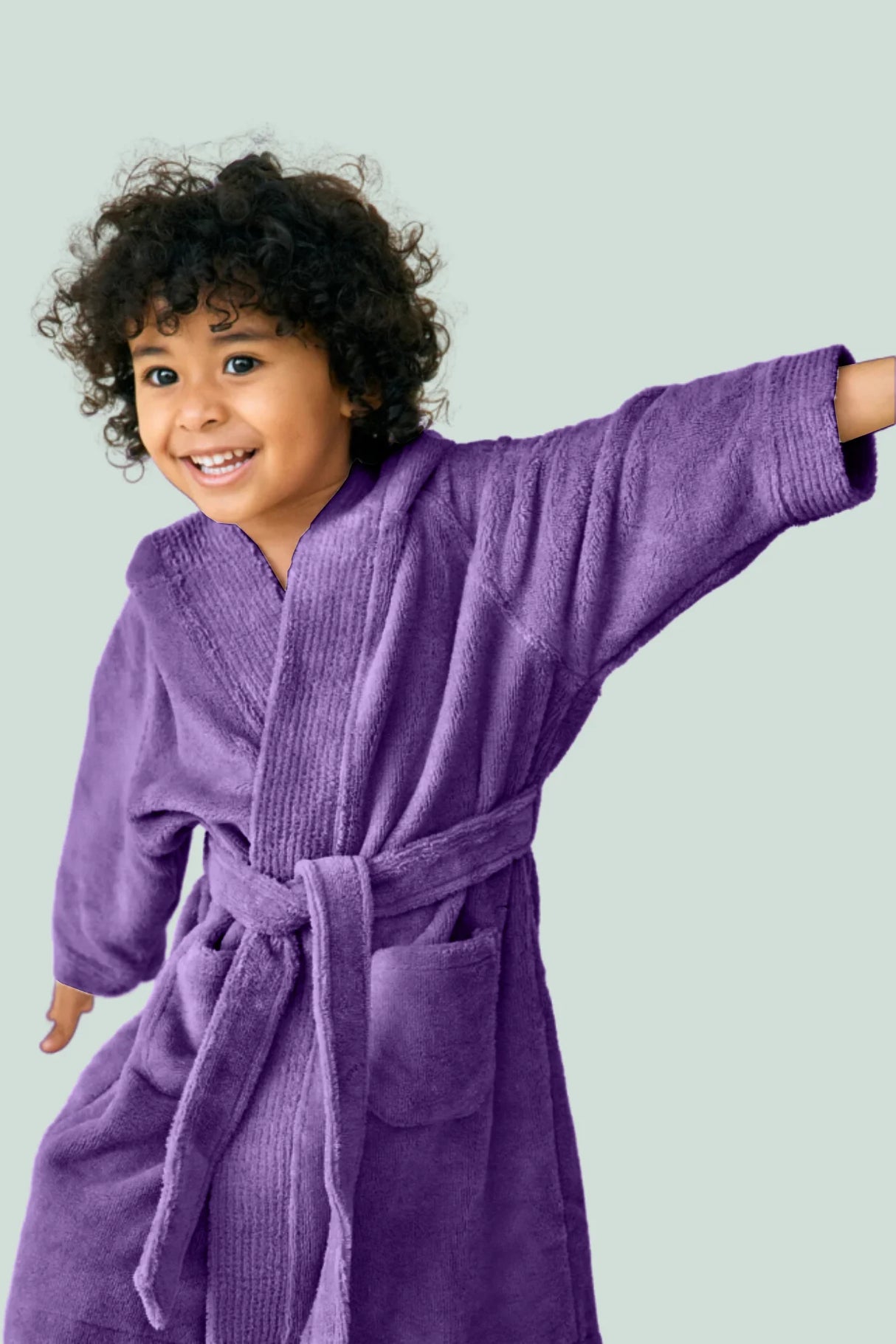 BYFT Daffodil 08 Year Kids Hooded Bathrobe Luxury Cotton Soft, Absorbent, Quick-Dry