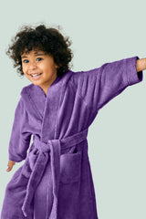 BYFT Daffodil 08 Year Kids Hooded Bathrobe Luxury Cotton Soft, Absorbent, Quick-Dry