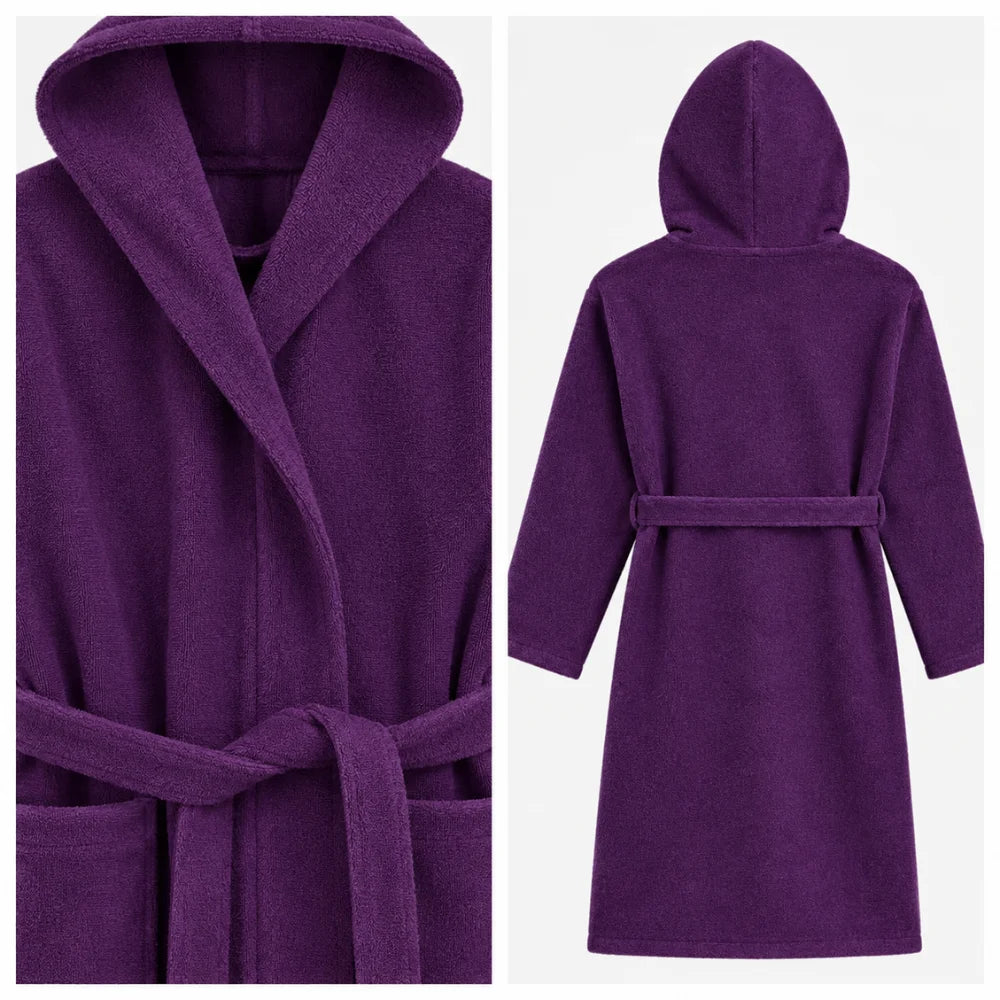 BYFT Daffodil Kids Hooded Bathrobe Luxury Cotton Soft, Absorbent, Quick-Dry