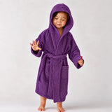 BYFT Daffodil Kids Hooded Bathrobe Luxury Cotton Soft, Absorbent, Quick-Dry