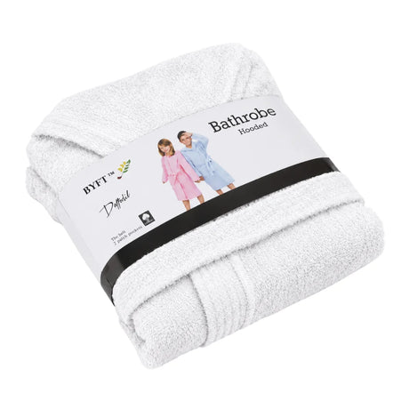 BYFT Daffodil Kids Hooded Bathrobe Luxury Cotton Soft, Absorbent, Quick-Dry