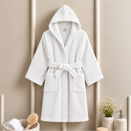 BYFT Daffodil Kids Hooded Bathrobe Luxury Cotton Soft, Absorbent, Quick-Dry