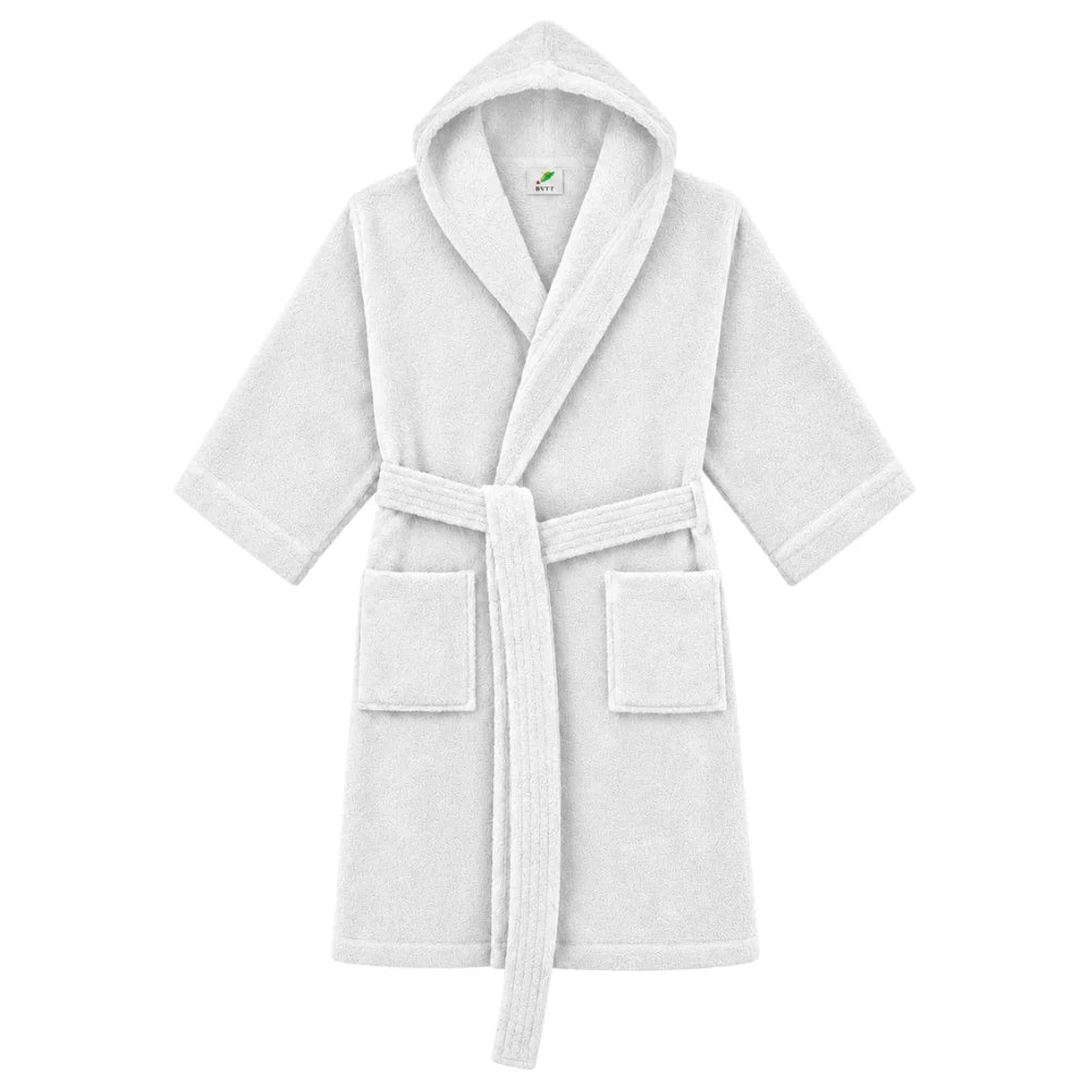 BYFT Daffodil Kids Hooded Bathrobe Luxury Cotton Soft, Absorbent, Quick-Dry
