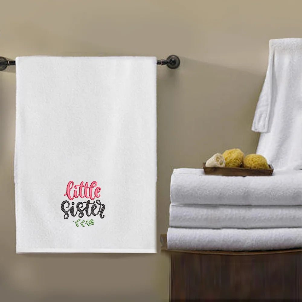 BYFT007773 EMBROIDERED FOR YOU Bath Towel White Set of 1 B