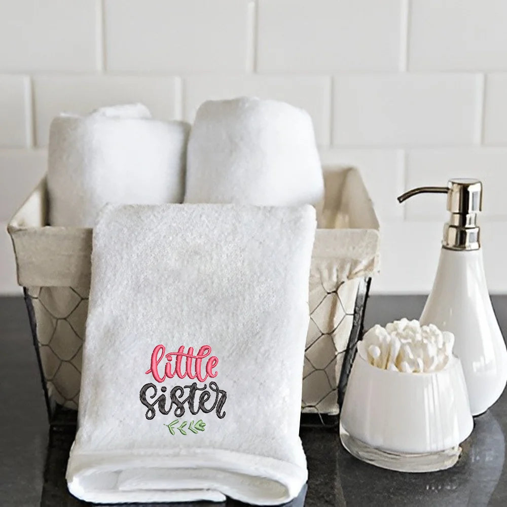 BYFT007774 EMBROIDERED FOR YOU Hand Towel White Set of 1 B
