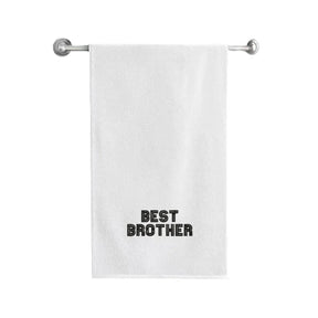 BYFT Embroidered For You Personalised Cotton Towel - Best Brother Design High Quality Embroidery Perfect For Gifting