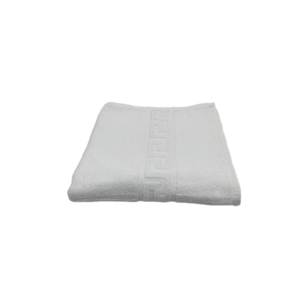 BYFT Magnolia Cotton Towel Set Jacquard Greek Design Luxury - Soft, Absorbent, Quick-Dry Bath Linen