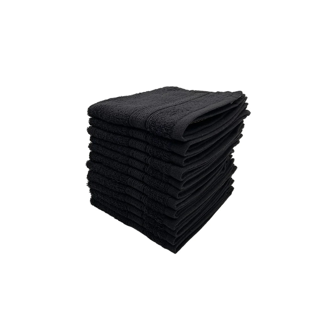 BYFT Daffodil Cotton Towel Black Luxury - Soft, Absorbent, Quick-Dry, 500 GSM Bath Towel Set