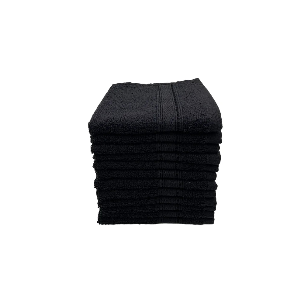 BYFT Daffodil Cotton Towel Black Luxury - Soft, Absorbent, Quick-Dry, 500 GSM Bath Towel Set