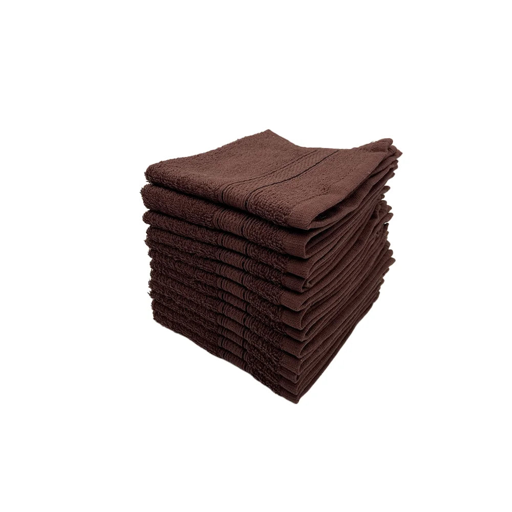 BYFT Daffodil Cotton Towel Brown Luxury - Soft, Absorbent, Quick-Dry, 500 GSM Bath Towel Set