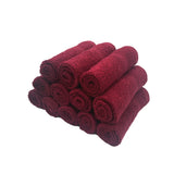 BYFT Daffodil Cotton Towel Burgundy Luxury - Soft, Absorbent, Quick-Dry, 500 GSM Bath Towel Set
