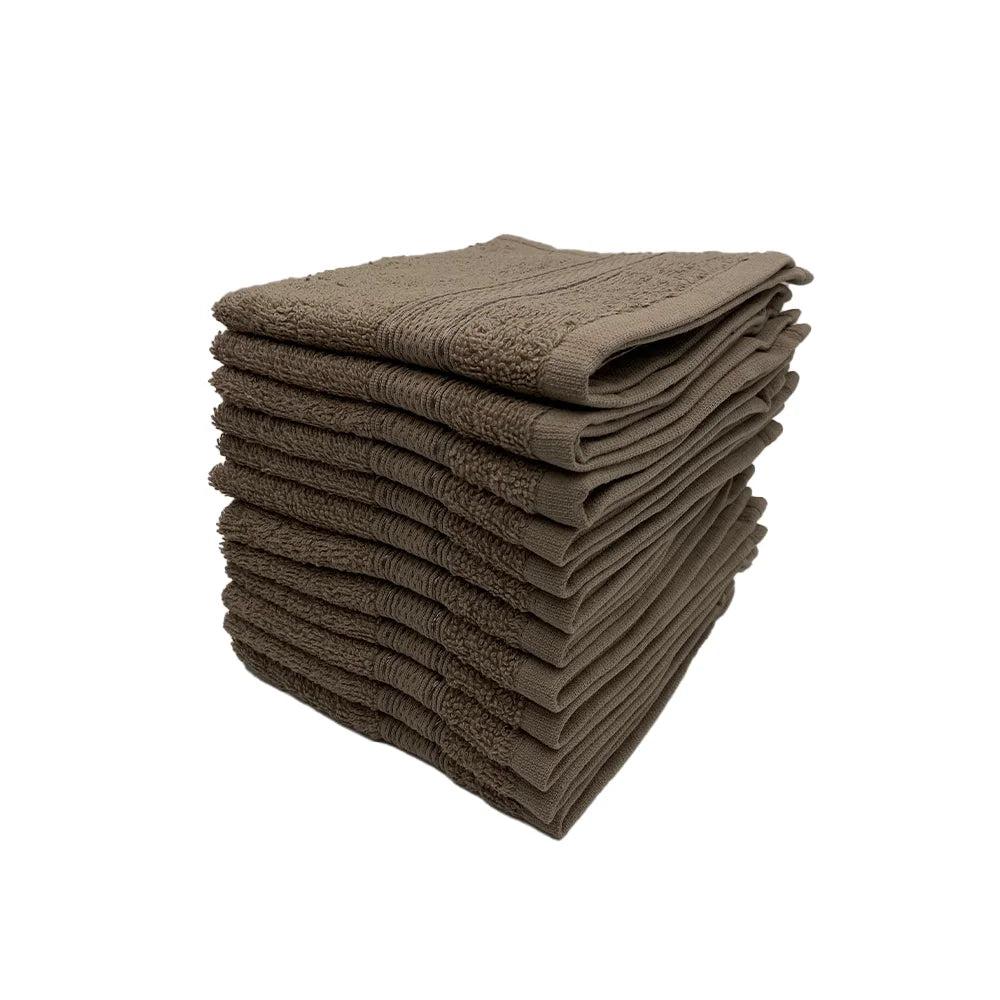 BYFT Daffodil Cotton Towel Dark Beige Luxury - Soft, Absorbent, Quick-Dry, 500 GSM Bath Towel Set