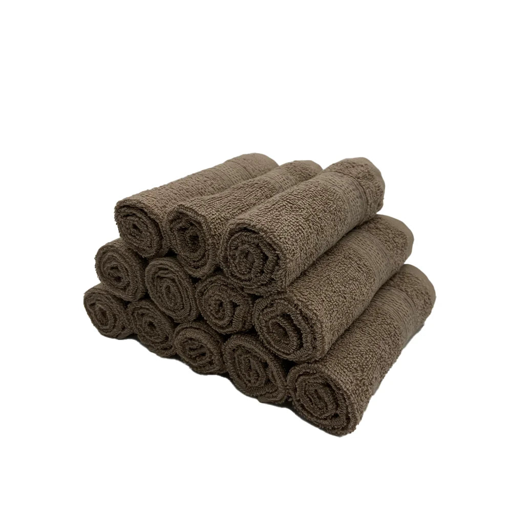 BYFT Daffodil Cotton Towel Dark Beige Luxury - Soft, Absorbent, Quick-Dry, 500 GSM Bath Towel Set