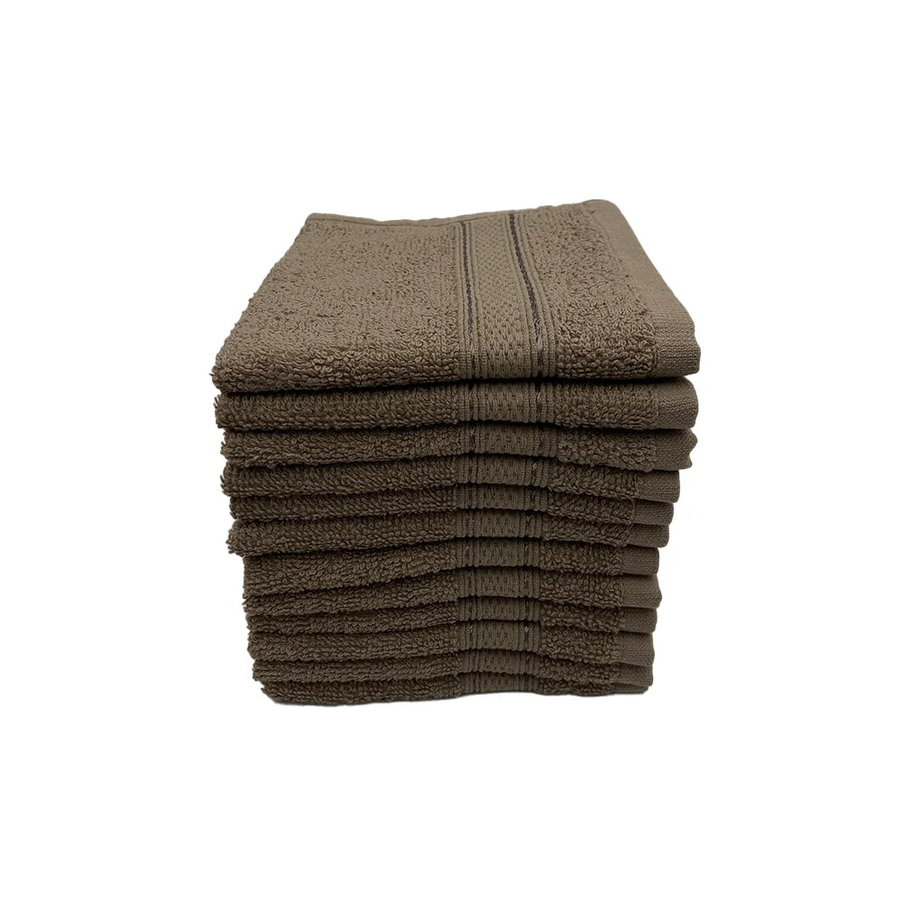 BYFT Daffodil Cotton Towel Dark Beige Luxury - Soft, Absorbent, Quick-Dry, 500 GSM Bath Towel Set