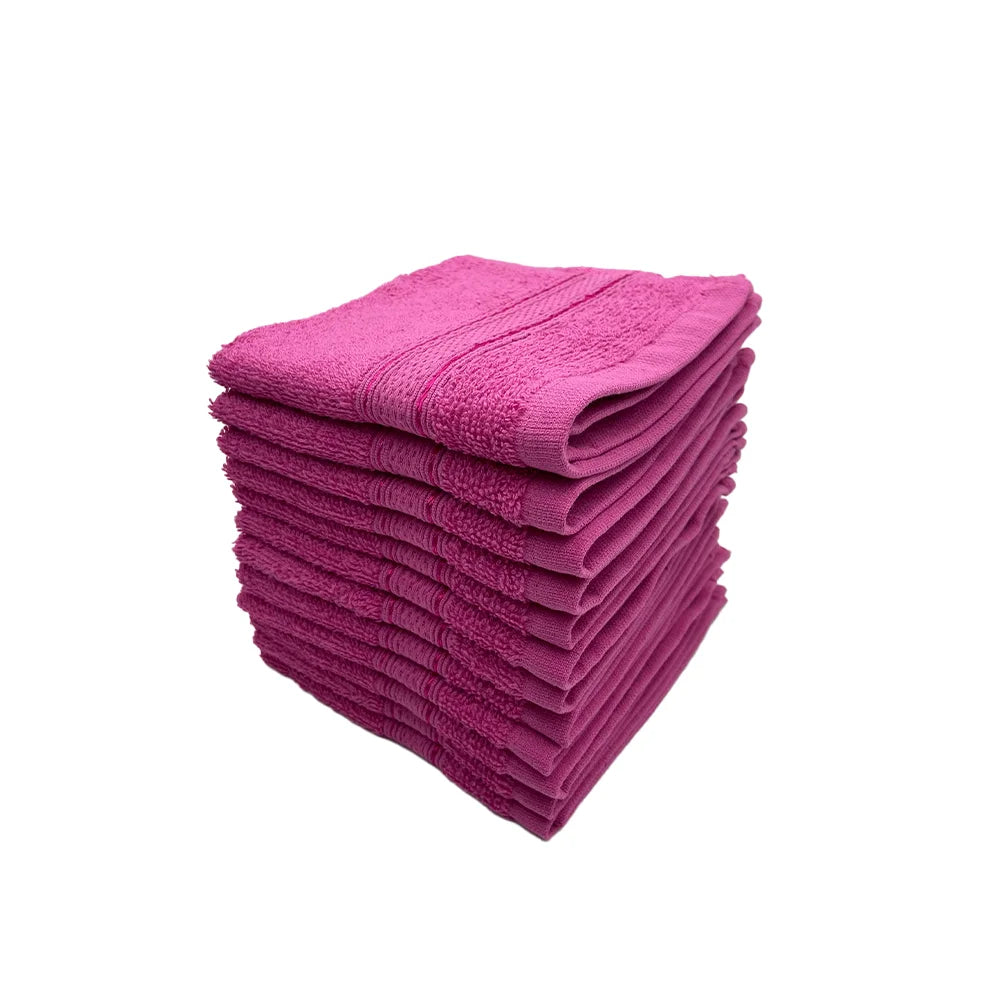 BYFT Daffodil Cotton Towel Fuchsia Pink Luxury - Soft, Absorbent, Quick-Dry, 500 GSM Bath Towel Set