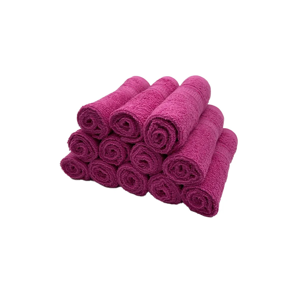 BYFT Daffodil Cotton Towel Fuchsia Pink Luxury - Soft, Absorbent, Quick-Dry, 500 GSM Bath Towel Set