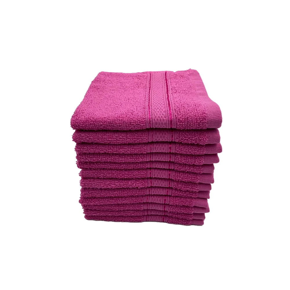 BYFT Daffodil Cotton Towel Fuchsia Pink Luxury - Soft, Absorbent, Quick-Dry, 500 GSM Bath Towel Set