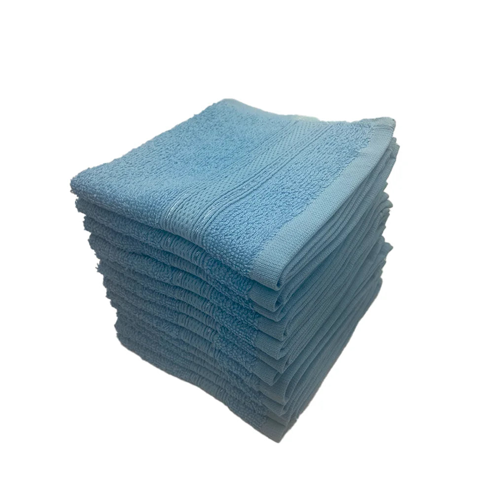 BYFT Daffodil Cotton Towel Light Blue Luxury - Soft, Absorbent, Quick-Dry, 500 GSM Bath Towel Set