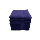 BYFT Daffodil Cotton Towel Navy Blue Luxury - Soft, Absorbent, Quick-Dry, 500 GSM Bath Towel Set