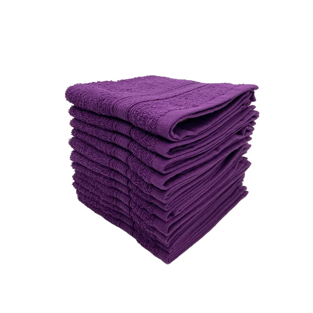 BYFT Daffodil Cotton Towel Purple Luxury - Soft, Absorbent, Quick-Dry, 500 GSM Bath Towel Set
