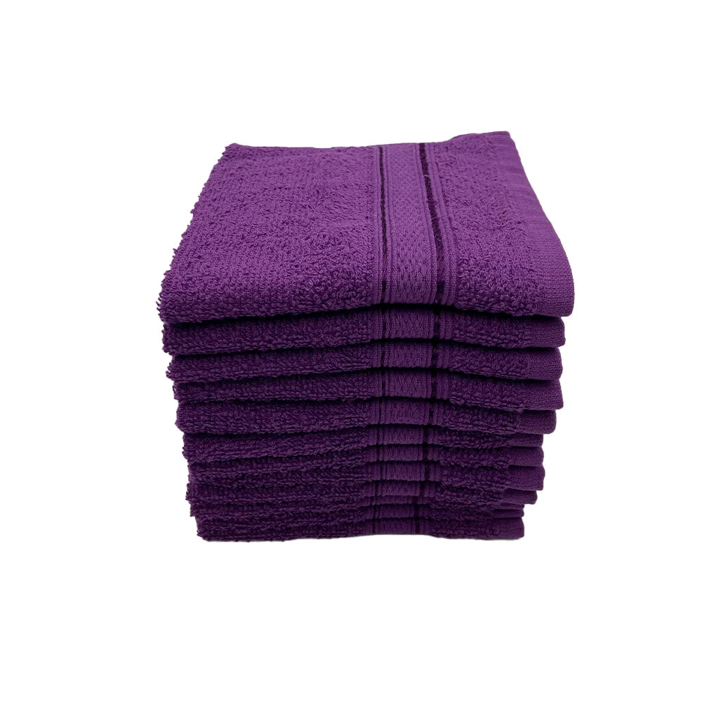 BYFT Daffodil Cotton Towel Purple Luxury - Soft, Absorbent, Quick-Dry, 500 GSM Bath Towel Set
