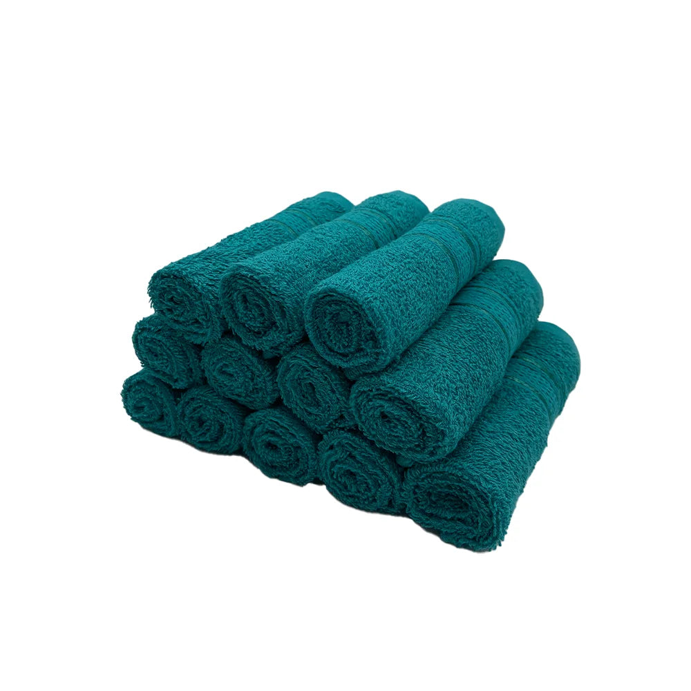 BYFT Daffodil Cotton Towel Turquoise Blue Luxury - Soft, Absorbent, Quick-Dry, 500 GSM Bath Towel Set
