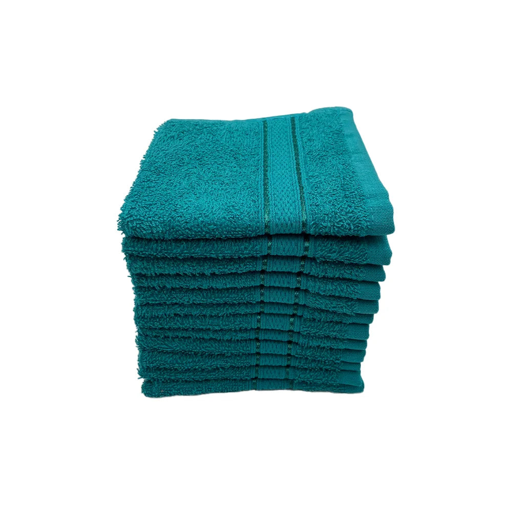BYFT Daffodil Cotton Towel Turquoise Blue Luxury - Soft, Absorbent, Quick-Dry, 500 GSM Bath Towel Set