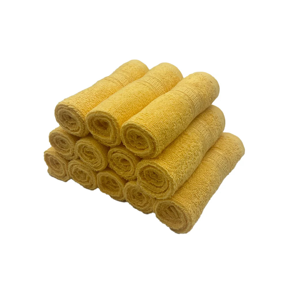 BYFT Daffodil Cotton Towel Yellow Luxury - Soft, Absorbent, Quick-Dry, 500 GSM Bath Towel Set