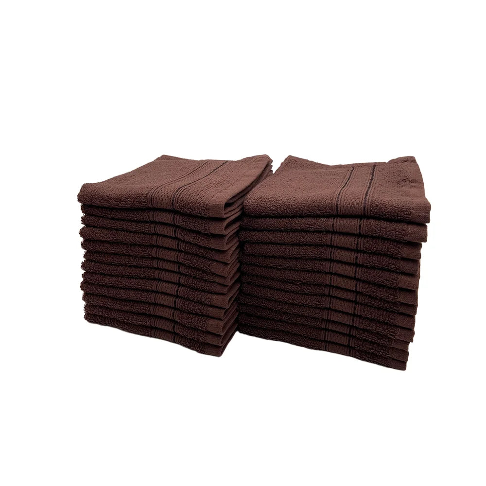 BYFT Daffodil Cotton Towel Brown Luxury - Soft, Absorbent, Quick-Dry, 500 GSM Bath Towel Set