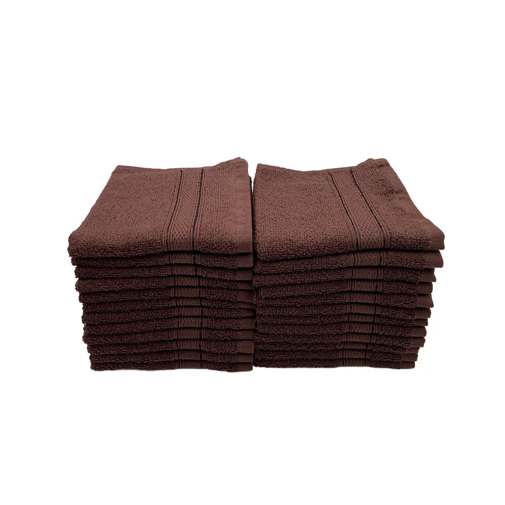 BYFT Daffodil Cotton Towel Brown Luxury - Soft, Absorbent, Quick-Dry, 500 GSM Bath Towel Set