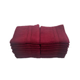 BYFT Daffodil Cotton Towel Burgundy Luxury - Soft, Absorbent, Quick-Dry, 500 GSM Bath Towel Set