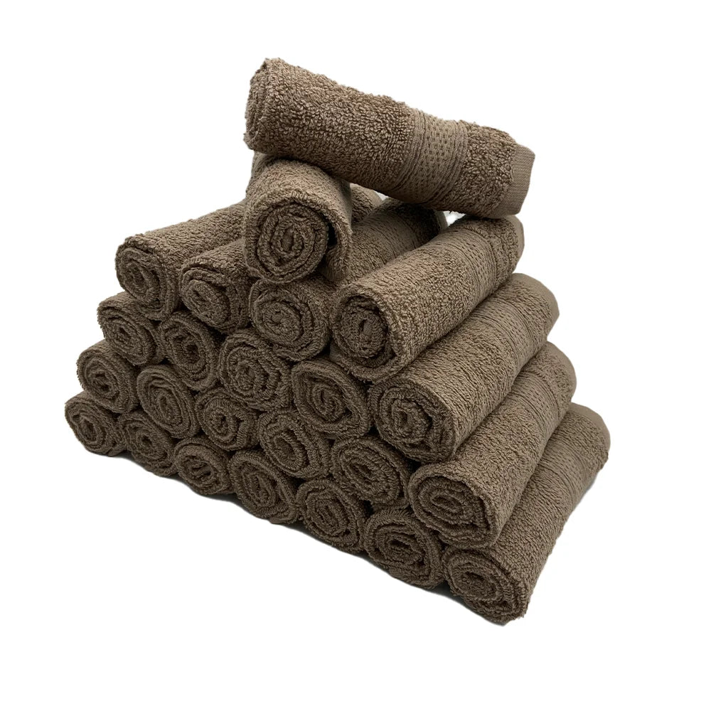 BYFT Daffodil Cotton Towel Dark Beige Luxury - Soft, Absorbent, Quick-Dry, 500 GSM Bath Towel Set