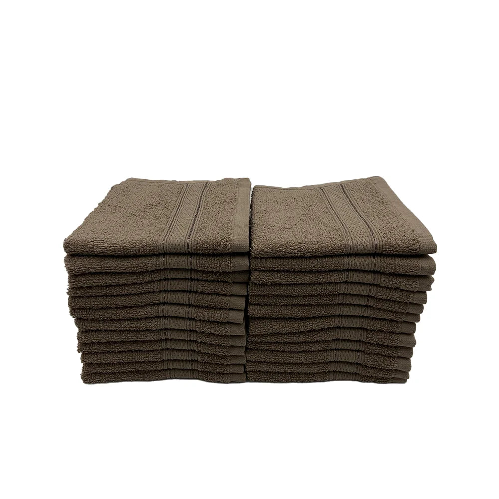 BYFT Daffodil Cotton Towel Dark Beige Luxury - Soft, Absorbent, Quick-Dry, 500 GSM Bath Towel Set