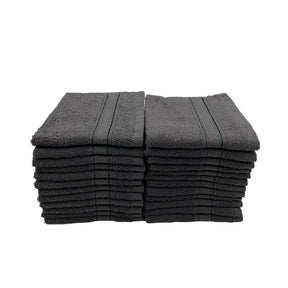 BYFT Daffodil Cotton Towel Dark Grey Luxury - Soft, Absorbent, Quick-Dry, 500 GSM Bath Towel Set