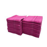 BYFT Daffodil Cotton Towel Fuchsia Pink Luxury - Soft, Absorbent, Quick-Dry, 500 GSM Bath Towel Set