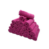 BYFT Daffodil Cotton Towel Fuchsia Pink Luxury - Soft, Absorbent, Quick-Dry, 500 GSM Bath Towel Set