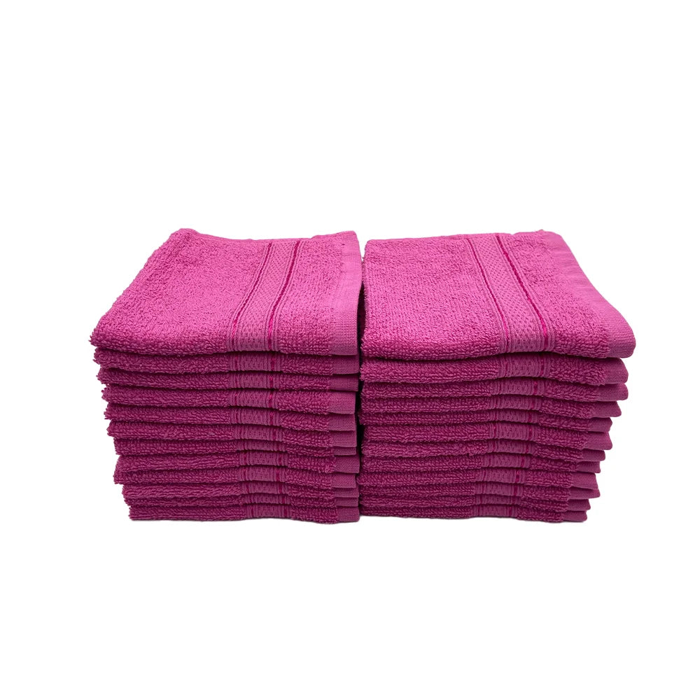 BYFT Daffodil Cotton Towel Fuchsia Pink Luxury - Soft, Absorbent, Quick-Dry, 500 GSM Bath Towel Set