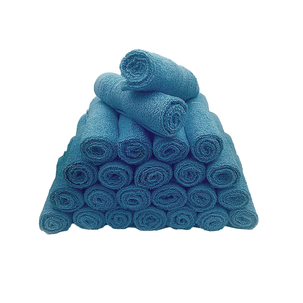 BYFT Daffodil Cotton Towel Light Blue Luxury - Soft, Absorbent, Quick-Dry, 500 GSM Bath Towel Set