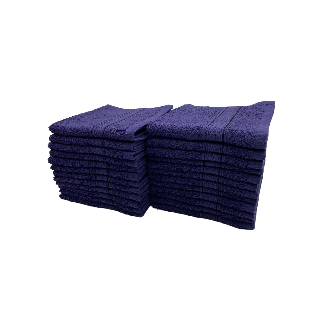 BYFT Daffodil Cotton Towel Navy Blue Luxury - Soft, Absorbent, Quick-Dry, 500 GSM Bath Towel Set