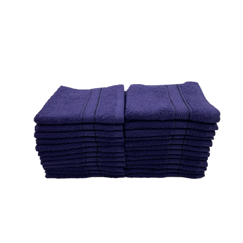 BYFT Daffodil Cotton Towel Navy Blue Luxury - Soft, Absorbent, Quick-Dry, 500 GSM Bath Towel Set