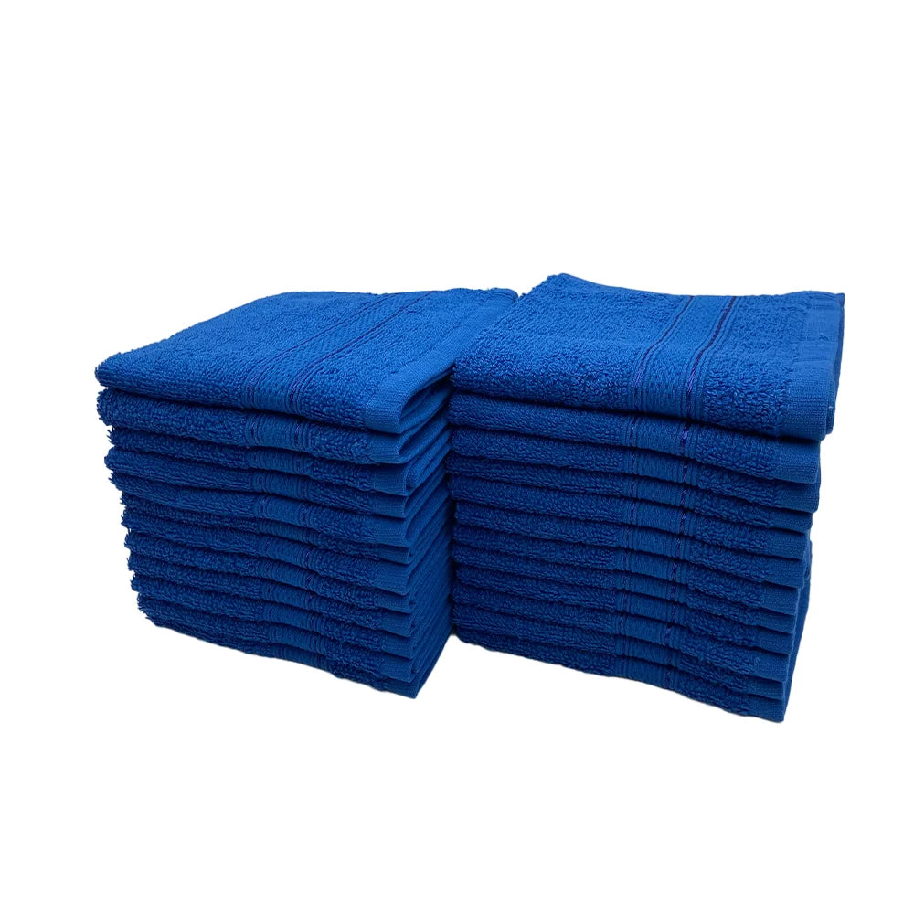 BYFT Daffodil Cotton Towel Royal Blue Luxury - Soft, Absorbent, Quick-Dry, 500 GSM Bath Towel Set