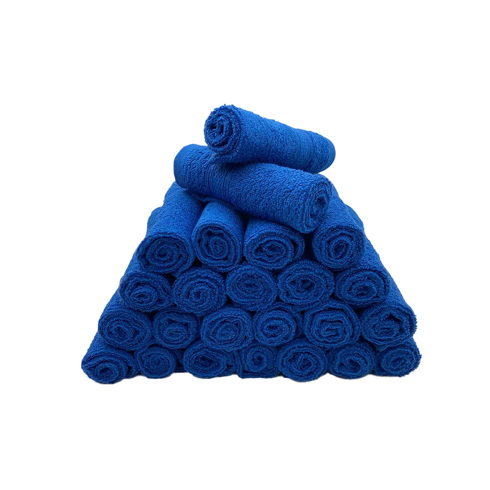 BYFT Daffodil Cotton Towel Royal Blue Luxury - Soft, Absorbent, Quick-Dry, 500 GSM Bath Towel Set