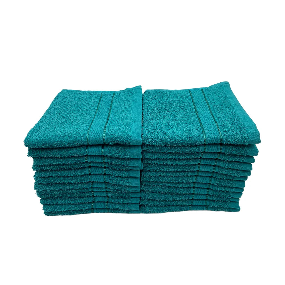 BYFT Daffodil Cotton Towel Turquoise Blue Luxury - Soft, Absorbent, Quick-Dry, 500 GSM Bath Towel Set